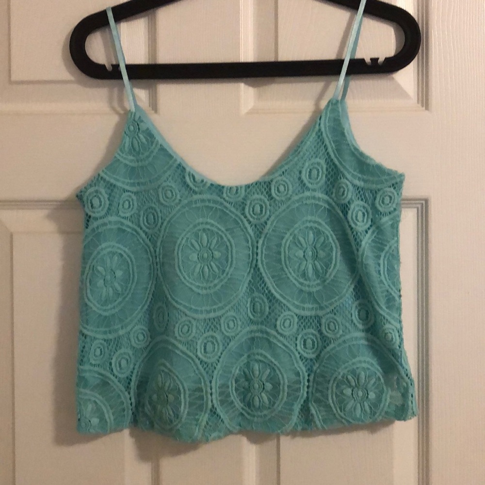 Sea foam green crop top